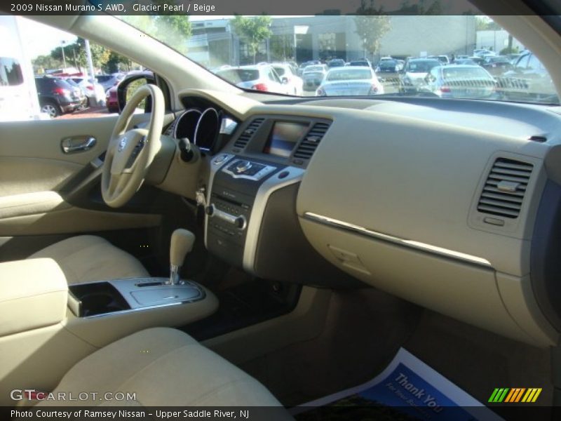 Glacier Pearl / Beige 2009 Nissan Murano S AWD