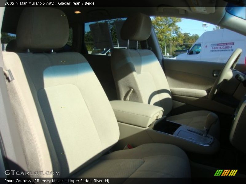 Glacier Pearl / Beige 2009 Nissan Murano S AWD