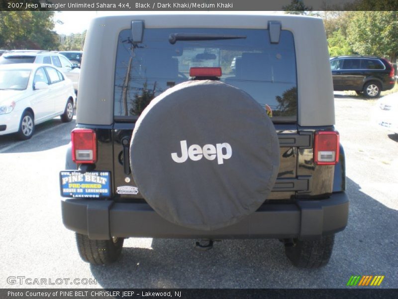 Black / Dark Khaki/Medium Khaki 2007 Jeep Wrangler Unlimited Sahara 4x4