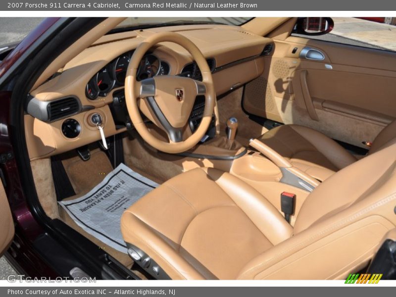  2007 911 Carrera 4 Cabriolet Natural Leather Brown Interior