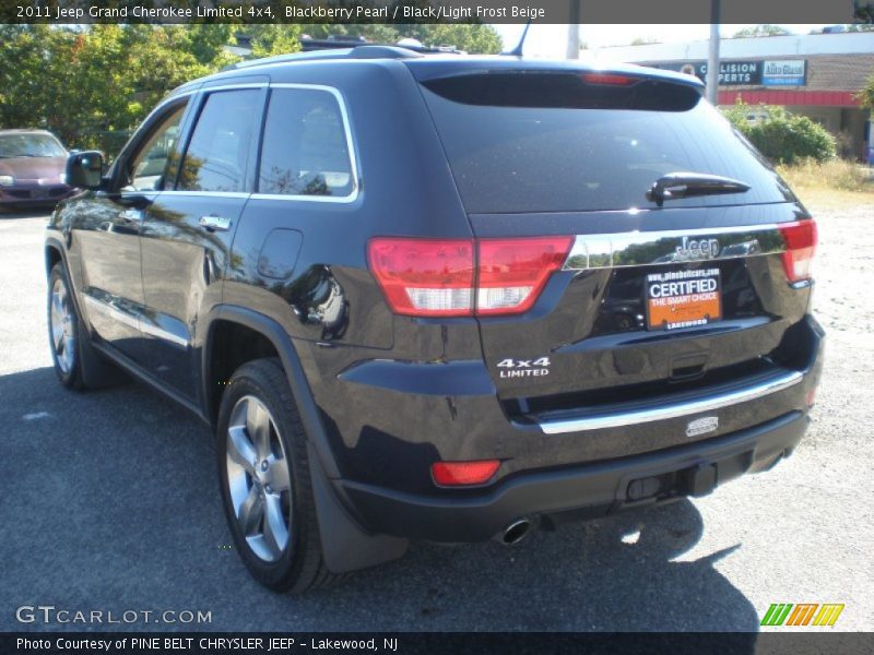 Blackberry Pearl / Black/Light Frost Beige 2011 Jeep Grand Cherokee Limited 4x4