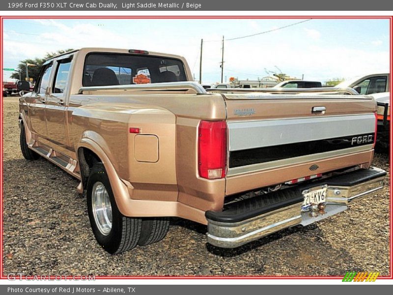 Light Saddle Metallic / Beige 1996 Ford F350 XLT Crew Cab Dually