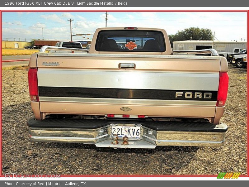 Light Saddle Metallic / Beige 1996 Ford F350 XLT Crew Cab Dually