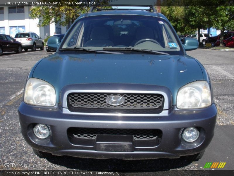 Pine Green / Beige 2002 Hyundai Santa Fe GLS AWD