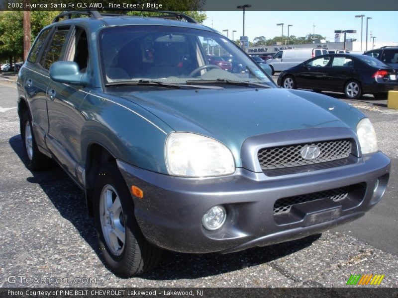 Pine Green / Beige 2002 Hyundai Santa Fe GLS AWD