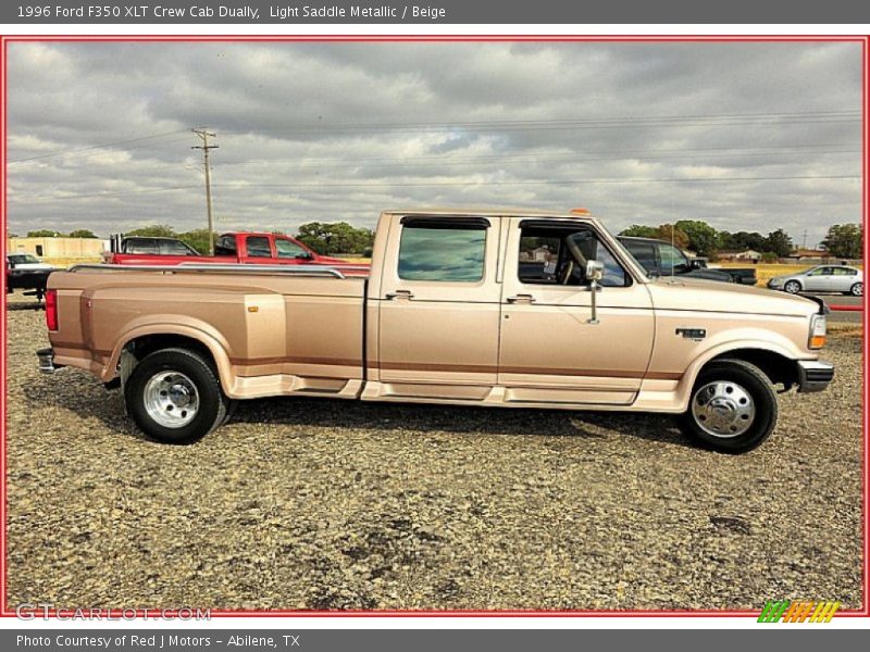 Light Saddle Metallic / Beige 1996 Ford F350 XLT Crew Cab Dually