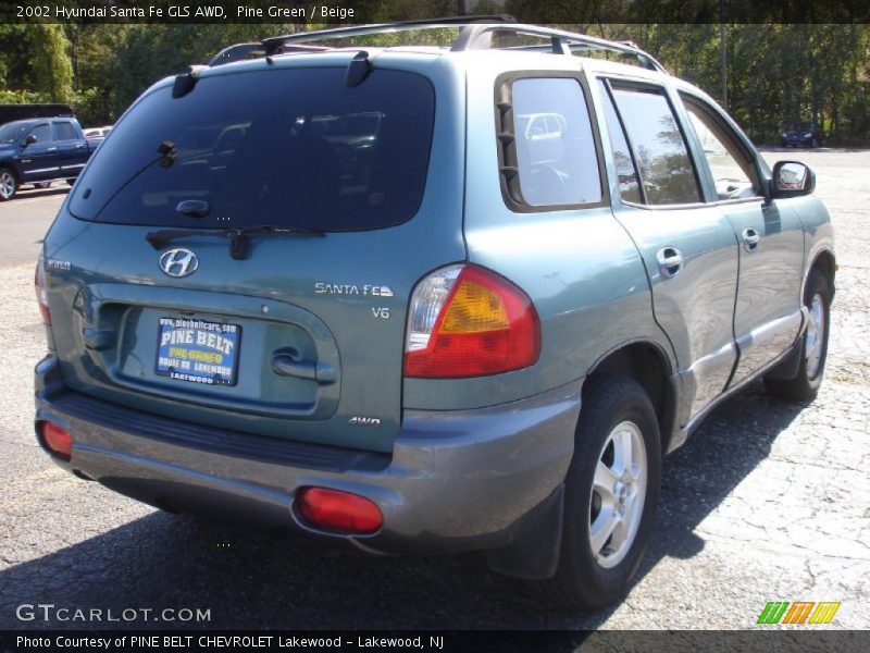 Pine Green / Beige 2002 Hyundai Santa Fe GLS AWD