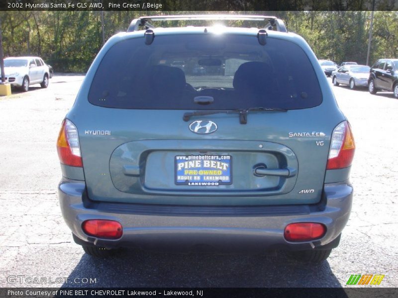 Pine Green / Beige 2002 Hyundai Santa Fe GLS AWD