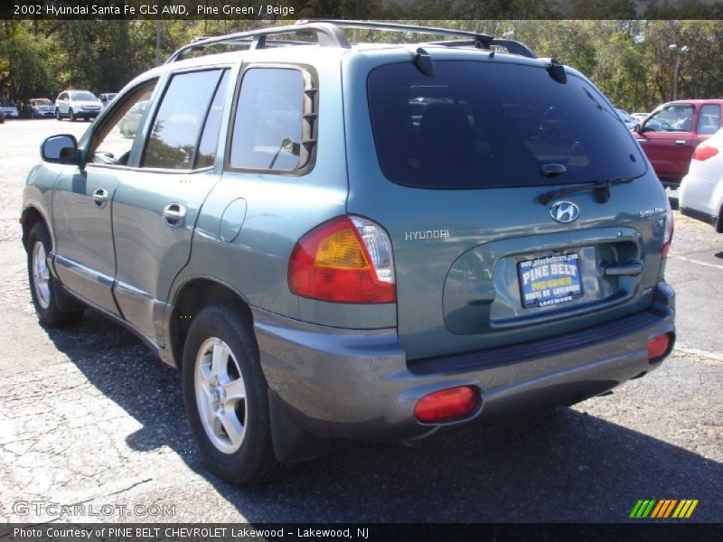 Pine Green / Beige 2002 Hyundai Santa Fe GLS AWD