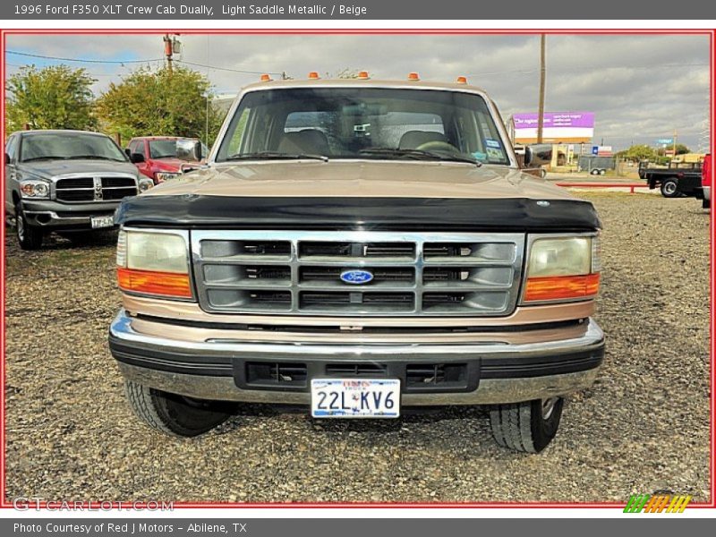 Light Saddle Metallic / Beige 1996 Ford F350 XLT Crew Cab Dually