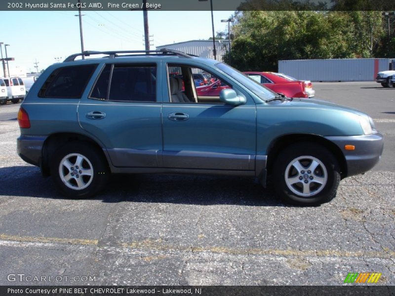 Pine Green / Beige 2002 Hyundai Santa Fe GLS AWD