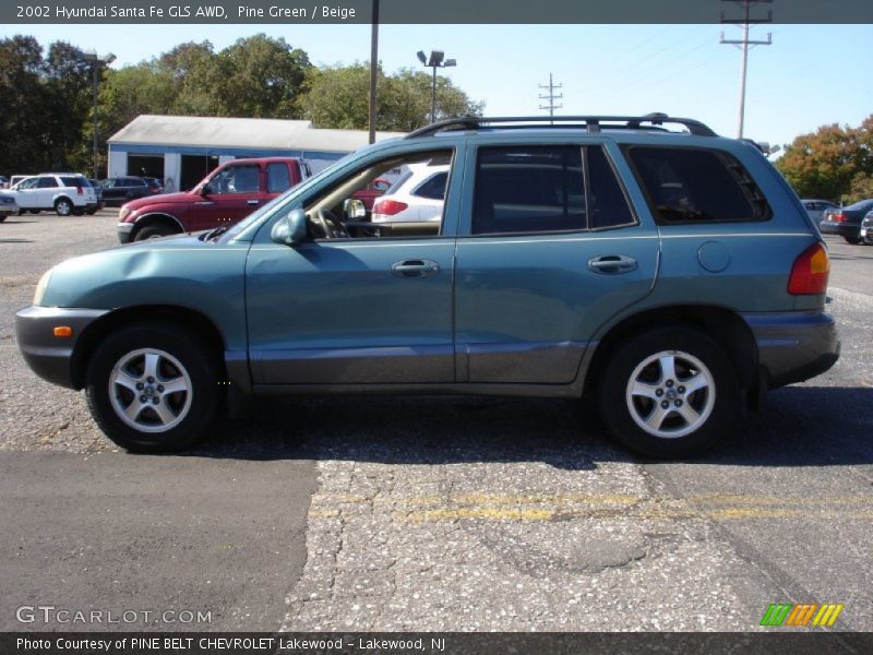 Pine Green / Beige 2002 Hyundai Santa Fe GLS AWD