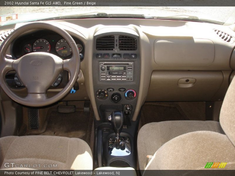 Pine Green / Beige 2002 Hyundai Santa Fe GLS AWD