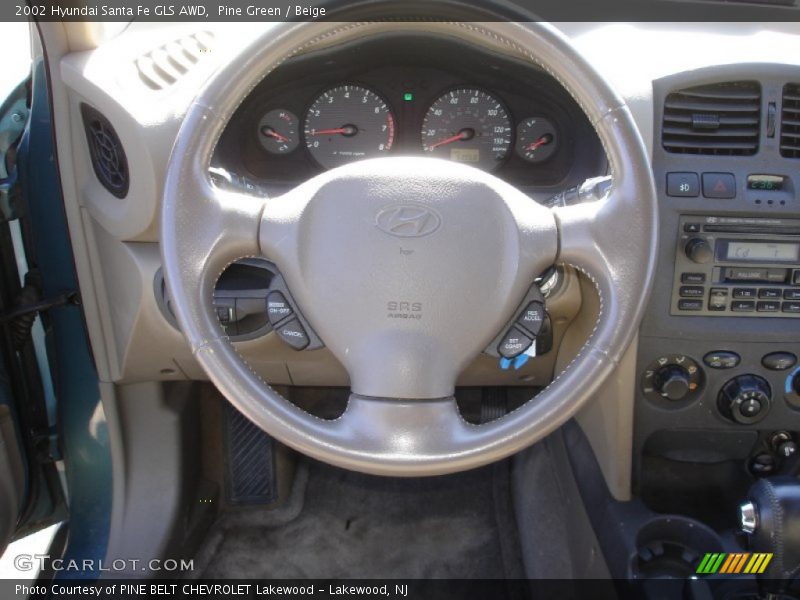 Pine Green / Beige 2002 Hyundai Santa Fe GLS AWD