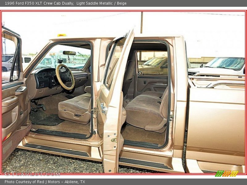  1996 F350 XLT Crew Cab Dually Beige Interior