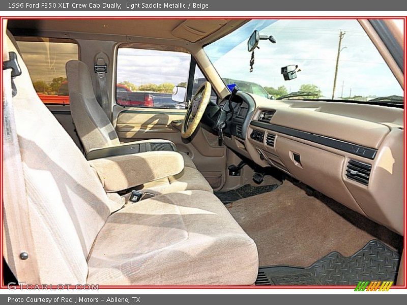 Light Saddle Metallic / Beige 1996 Ford F350 XLT Crew Cab Dually