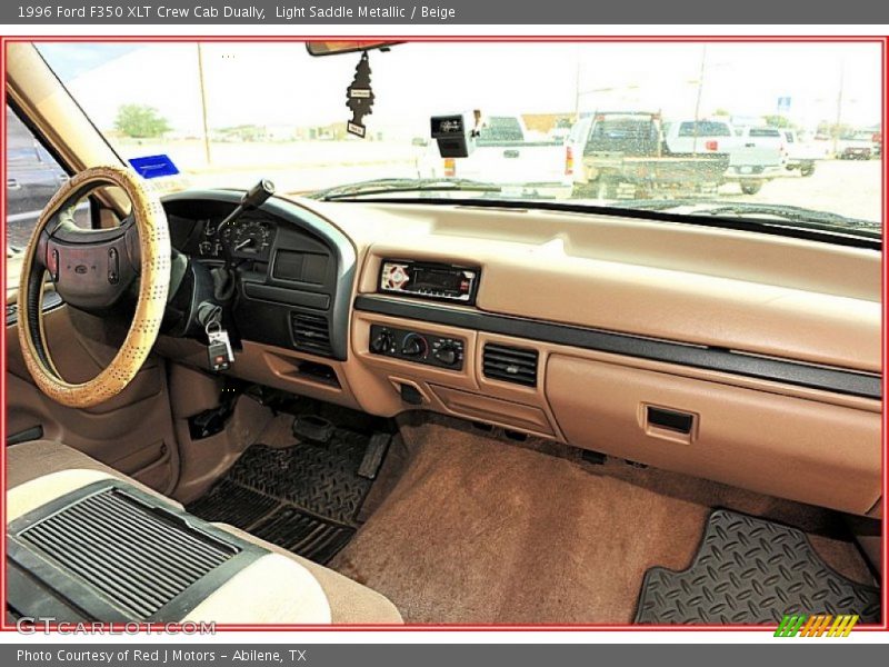 Light Saddle Metallic / Beige 1996 Ford F350 XLT Crew Cab Dually