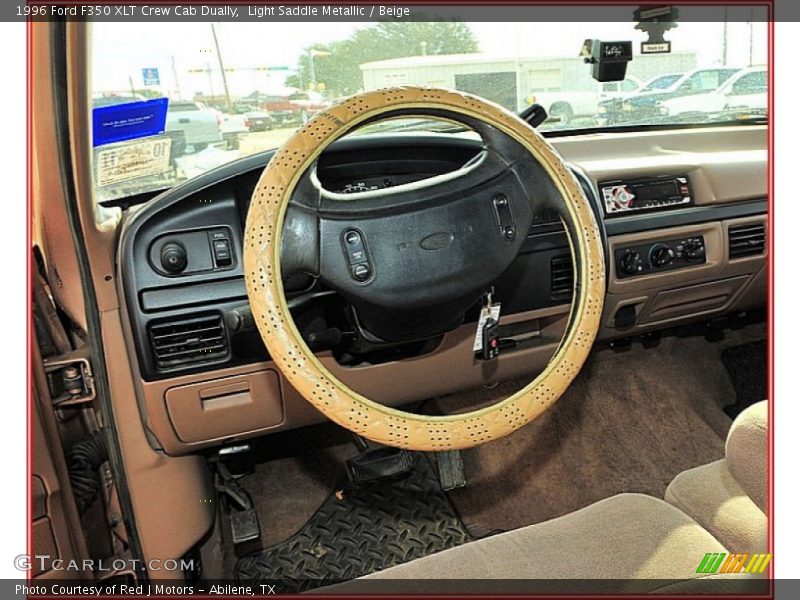 Light Saddle Metallic / Beige 1996 Ford F350 XLT Crew Cab Dually