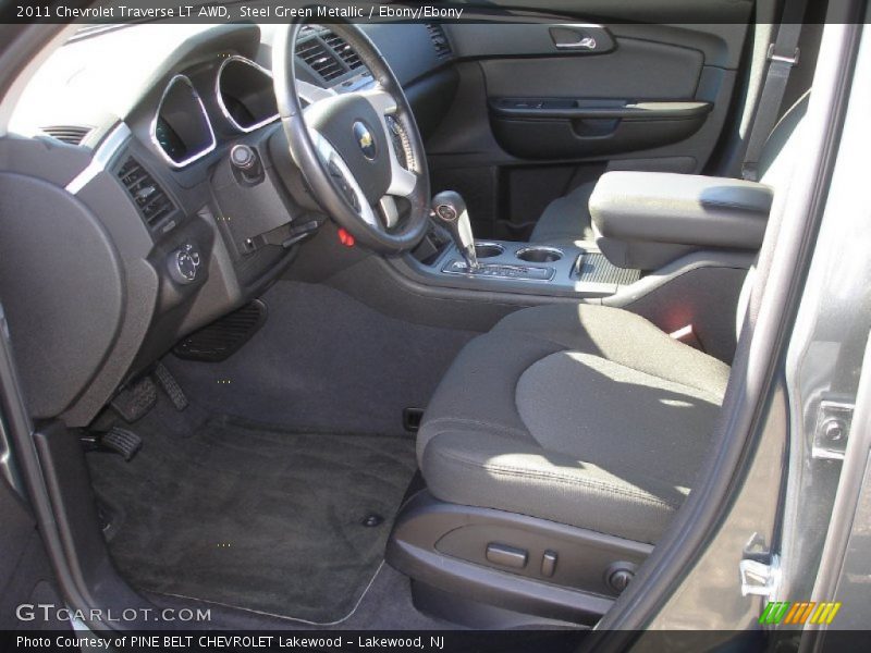 Steel Green Metallic / Ebony/Ebony 2011 Chevrolet Traverse LT AWD