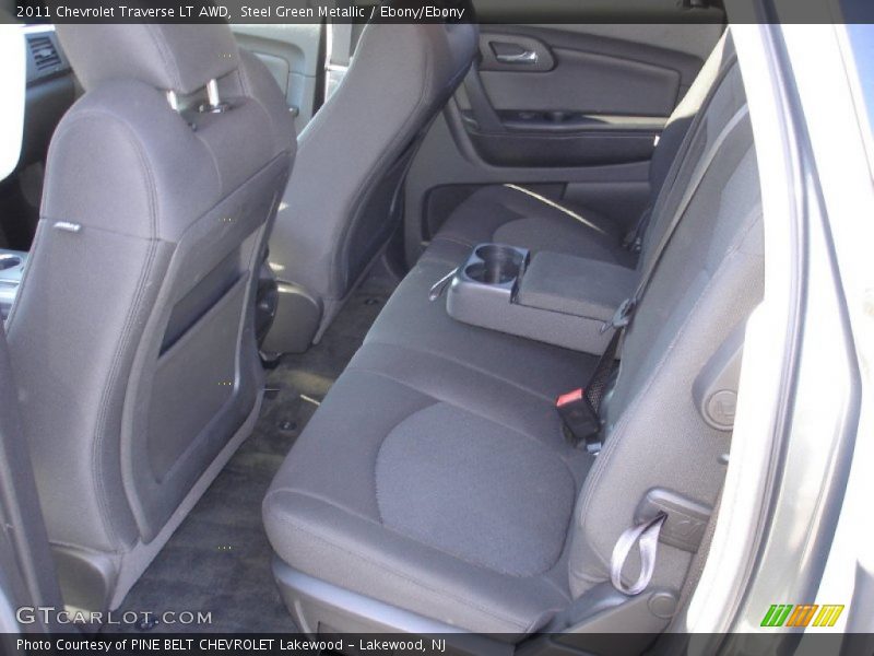 Steel Green Metallic / Ebony/Ebony 2011 Chevrolet Traverse LT AWD