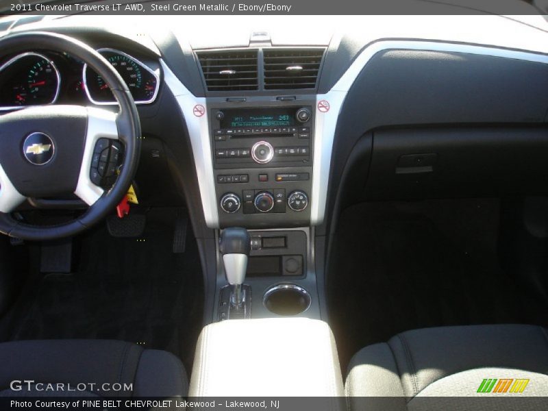 Steel Green Metallic / Ebony/Ebony 2011 Chevrolet Traverse LT AWD