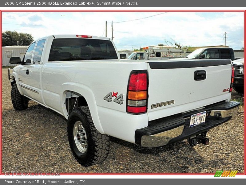 Summit White / Neutral 2006 GMC Sierra 2500HD SLE Extended Cab 4x4