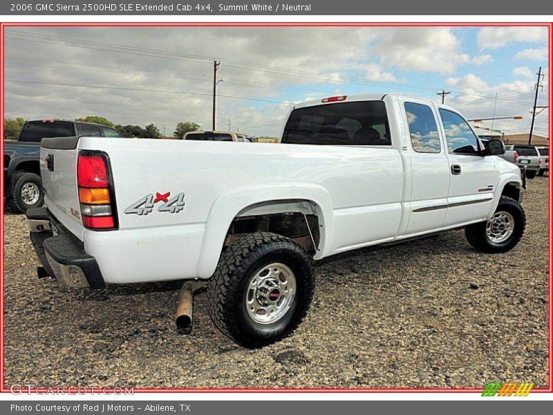 Summit White / Neutral 2006 GMC Sierra 2500HD SLE Extended Cab 4x4