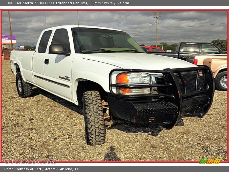 Summit White / Neutral 2006 GMC Sierra 2500HD SLE Extended Cab 4x4