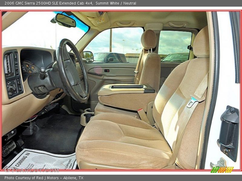  2006 Sierra 2500HD SLE Extended Cab 4x4 Neutral Interior