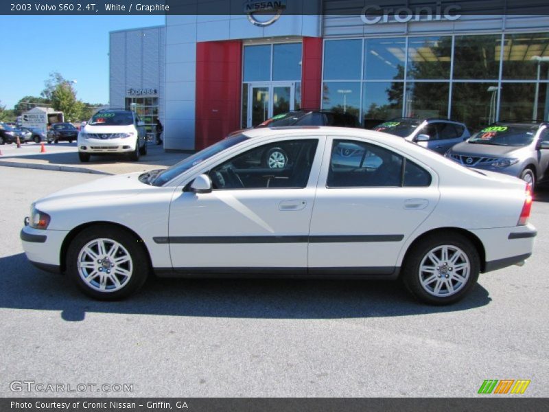 White / Graphite 2003 Volvo S60 2.4T
