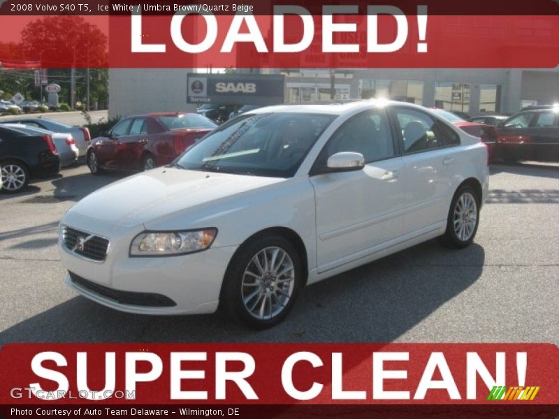 Ice White / Umbra Brown/Quartz Beige 2008 Volvo S40 T5