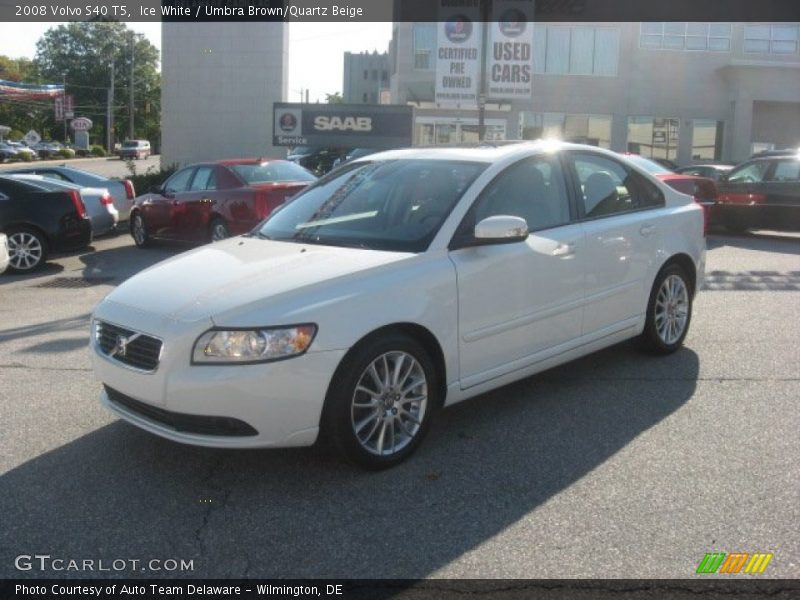 Ice White / Umbra Brown/Quartz Beige 2008 Volvo S40 T5