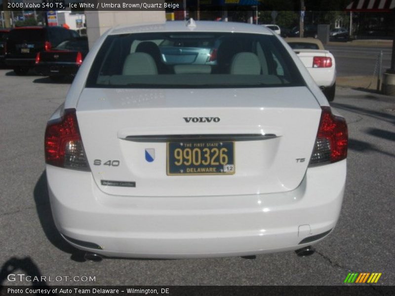 Ice White / Umbra Brown/Quartz Beige 2008 Volvo S40 T5