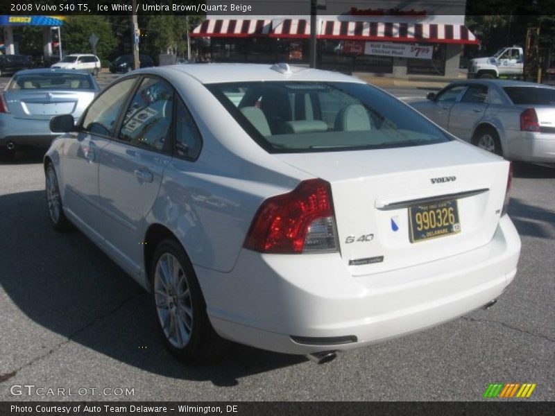 Ice White / Umbra Brown/Quartz Beige 2008 Volvo S40 T5