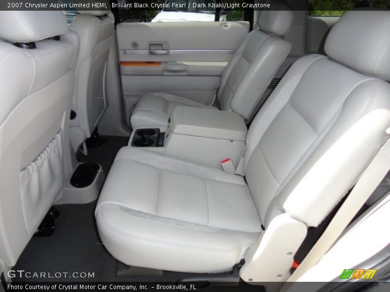 Brilliant Black Crystal Pearl / Dark Khaki/Light Graystone 2007 Chrysler Aspen Limited HEMI