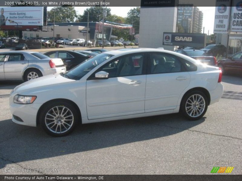 Ice White / Umbra Brown/Quartz Beige 2008 Volvo S40 T5