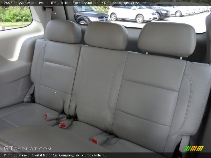 Brilliant Black Crystal Pearl / Dark Khaki/Light Graystone 2007 Chrysler Aspen Limited HEMI