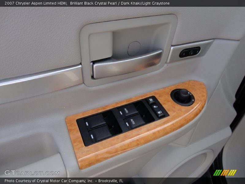 Brilliant Black Crystal Pearl / Dark Khaki/Light Graystone 2007 Chrysler Aspen Limited HEMI