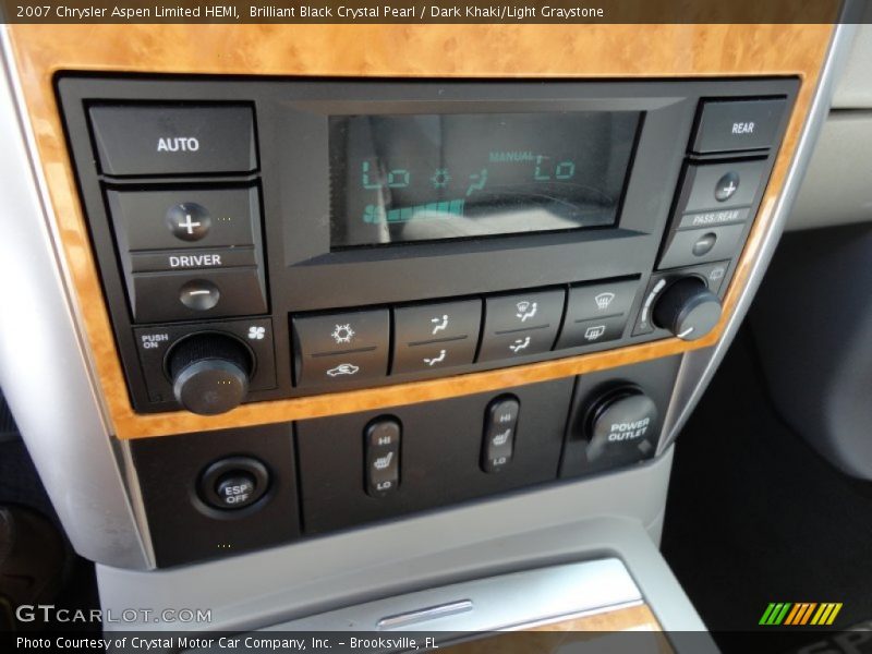 Brilliant Black Crystal Pearl / Dark Khaki/Light Graystone 2007 Chrysler Aspen Limited HEMI