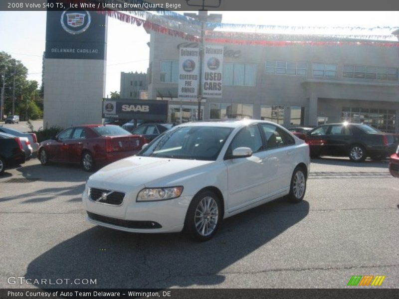 Ice White / Umbra Brown/Quartz Beige 2008 Volvo S40 T5