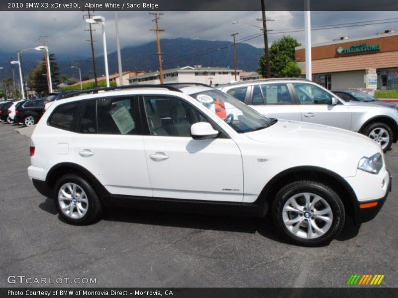 Alpine White / Sand Beige 2010 BMW X3 xDrive30i