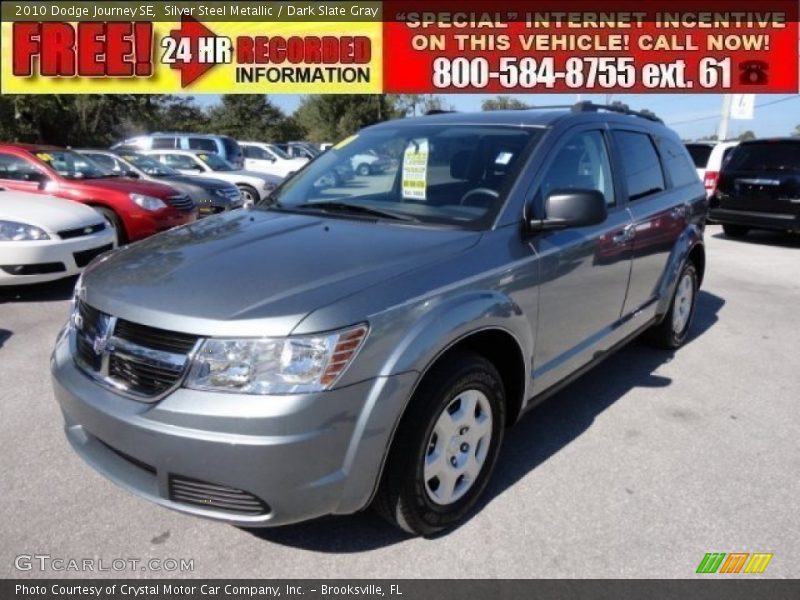 Silver Steel Metallic / Dark Slate Gray 2010 Dodge Journey SE