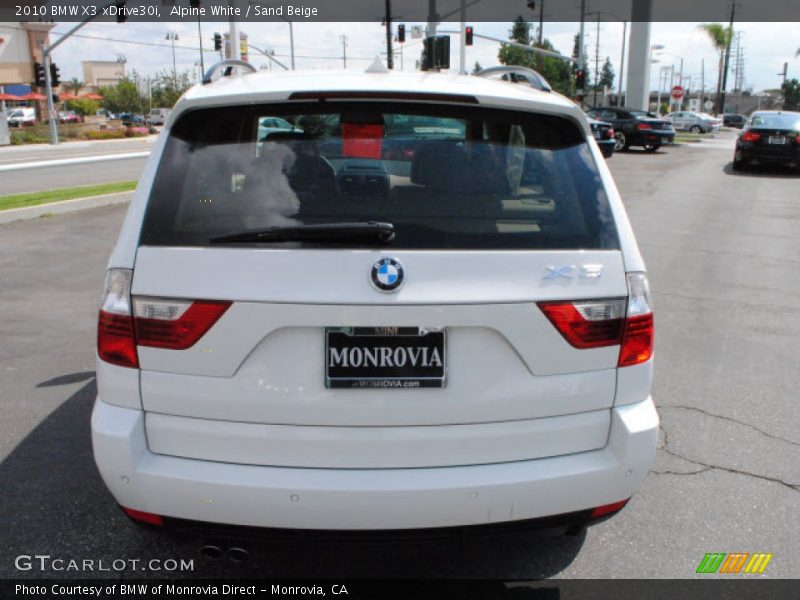 Alpine White / Sand Beige 2010 BMW X3 xDrive30i