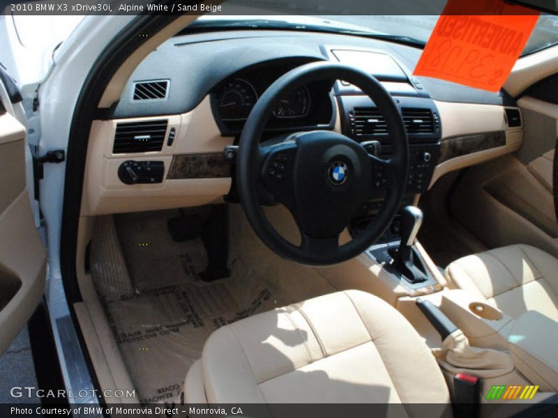 Alpine White / Sand Beige 2010 BMW X3 xDrive30i