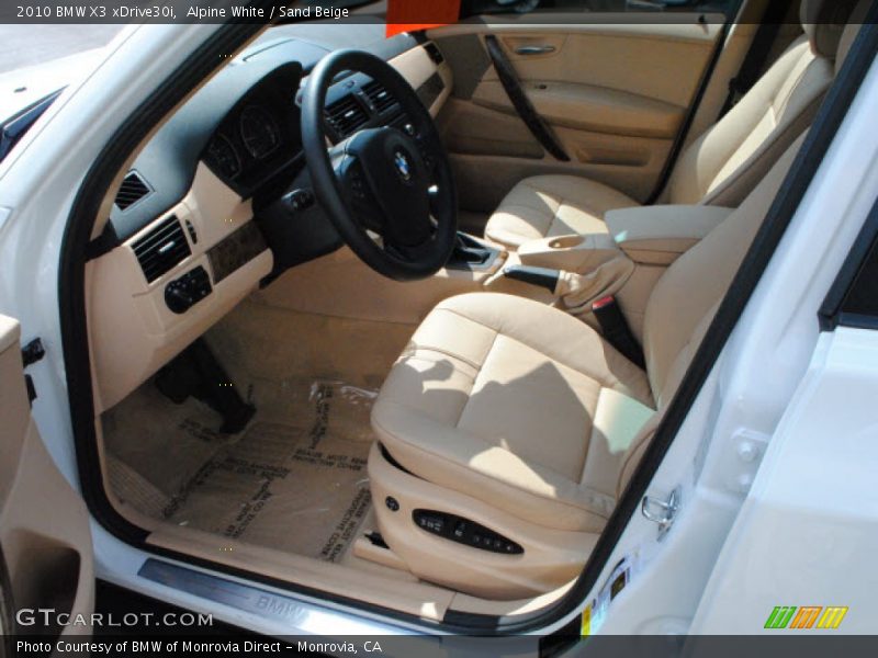 Alpine White / Sand Beige 2010 BMW X3 xDrive30i