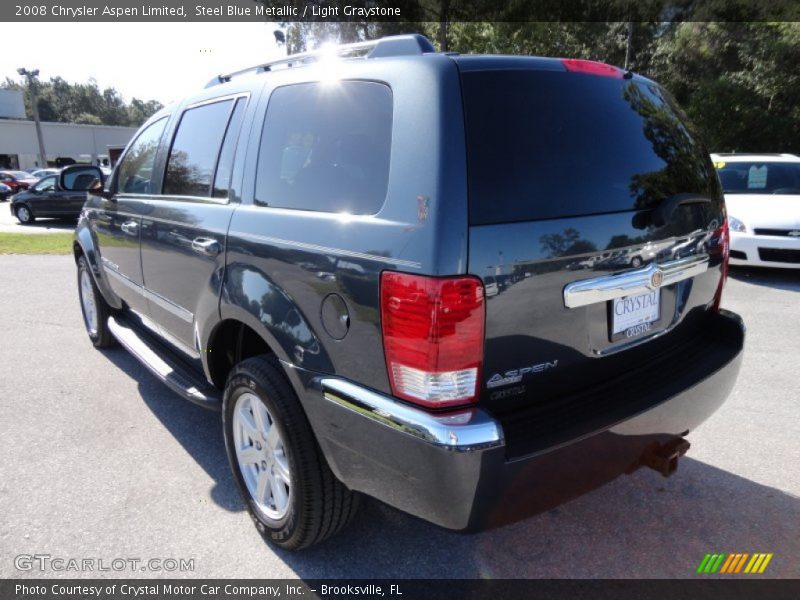 Steel Blue Metallic / Light Graystone 2008 Chrysler Aspen Limited