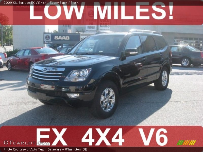 Ebony Black / Black 2009 Kia Borrego EX V6 4x4