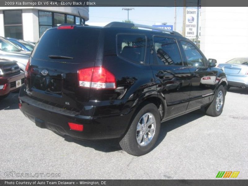 Ebony Black / Black 2009 Kia Borrego EX V6 4x4