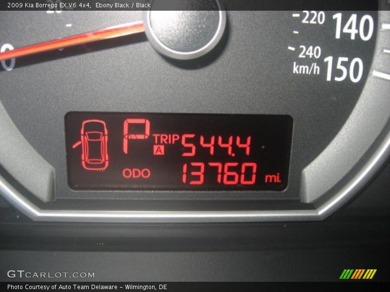 Ebony Black / Black 2009 Kia Borrego EX V6 4x4