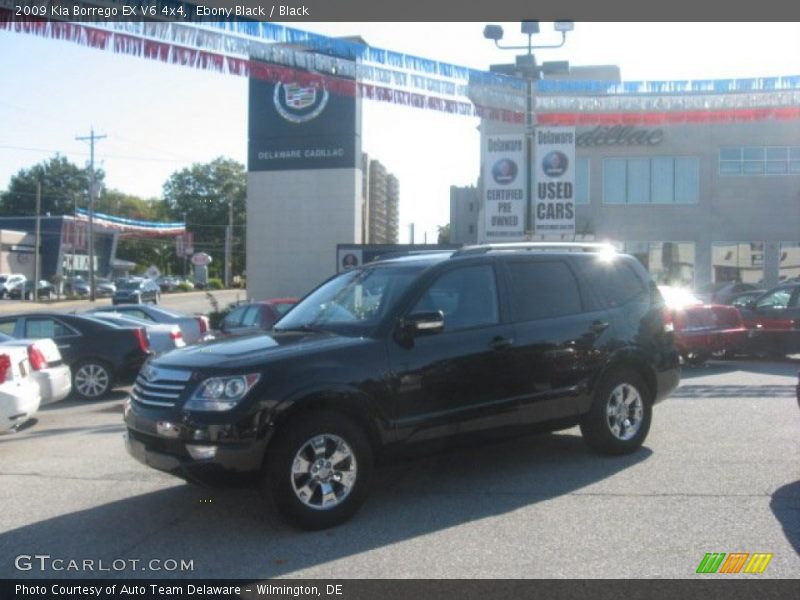 Ebony Black / Black 2009 Kia Borrego EX V6 4x4